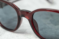 Ann Demeulemeester Sunglasses Oval Bordeaux Red 925 Silver with Blue Lenses Category 2 AD8C3SUN - Watches & Crystals