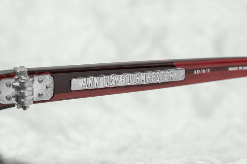 Ann Demeulemeester Sunglasses Oval Bordeaux Red 925 Silver with Blue Lenses Category 2 AD8C3SUN - Watches & Crystals