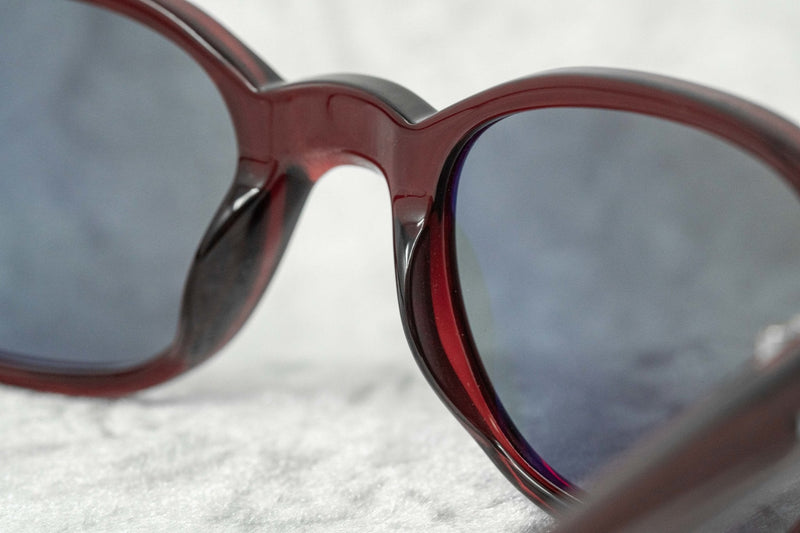 Ann Demeulemeester Sunglasses Oval Bordeaux Red 925 Silver with Blue Lenses Category 2 AD8C3SUN - Watches & Crystals