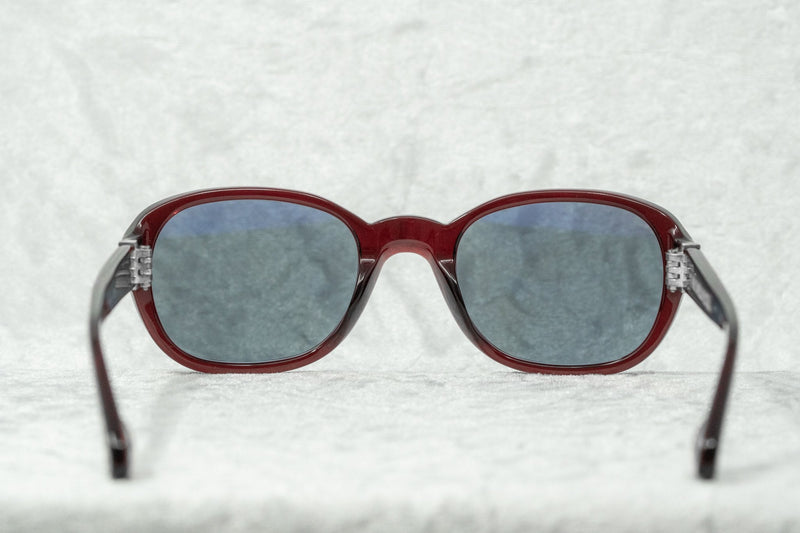 Ann Demeulemeester Sunglasses Oval Bordeaux Red 925 Silver with Blue Lenses Category 2 AD8C3SUN - Watches & Crystals