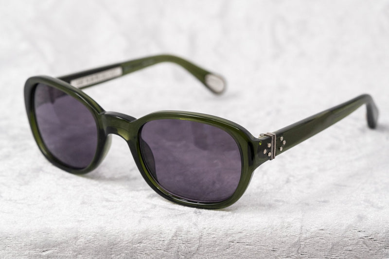 Ann Demeulemeester Sunglasses Oval Green 925 Silver with Purple Lenses Category 3 AD8C7SUN - Watches & Crystals