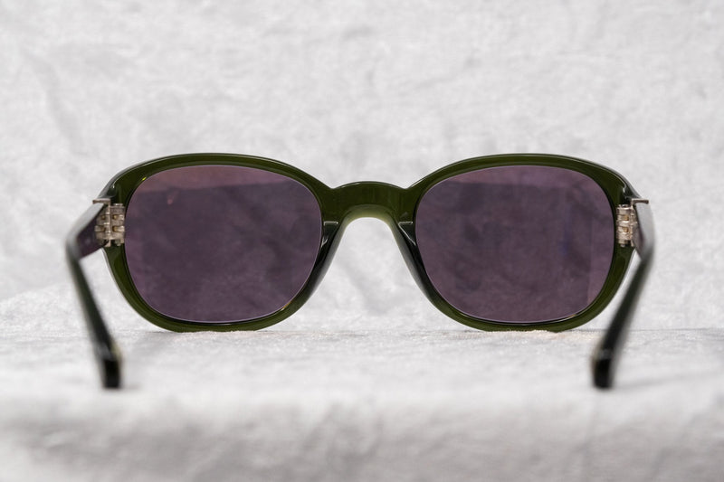 Ann Demeulemeester Sunglasses Oval Green 925 Silver with Purple Lenses Category 3 AD8C7SUN - Watches & Crystals