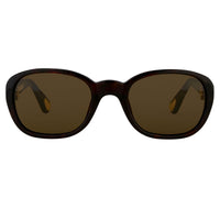 Ann Demeulemeester Sunglasses Oval Tortoise Shell 925 Silver with Brown Lenses Category 3 AD8C4SUN - Watches & Crystals