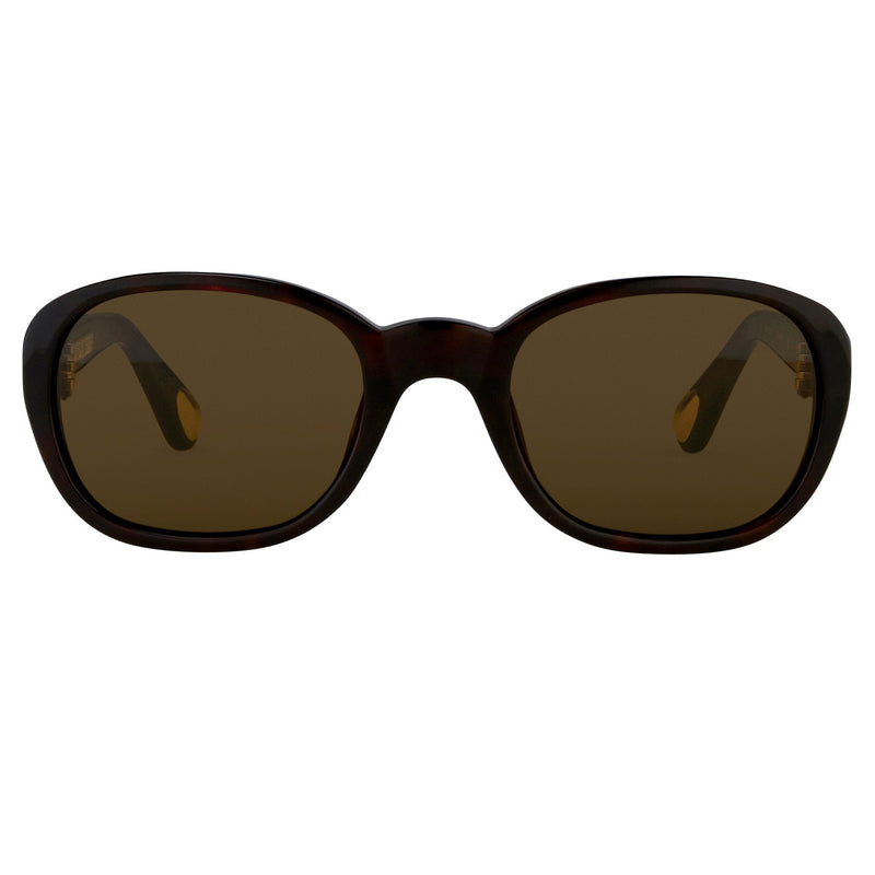 Ann Demeulemeester Sunglasses Oval Tortoise Shell 925 Silver with Brown Lenses Category 3 AD8C4SUN - Watches & Crystals