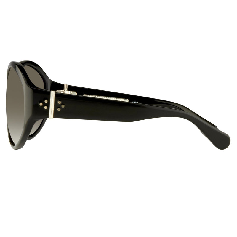 Ann Demeulemeester Sunglasses Oversized Black 925 Silver with Grey Lenses CAT3 AD6C1SUN - Watches & Crystals