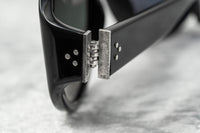 Ann Demeulemeester Sunglasses Oversized Black 925 Silver with Grey Lenses CAT3 AD6C1SUN - Watches & Crystals