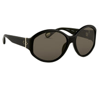 Ann Demeulemeester Sunglasses Oversized Black 925 Silver with Grey Lenses CAT3 AD6C1SUN - Watches & Crystals