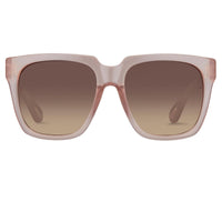 Ann Demeulemeester Sunglasses Oversized Blush Pink with Brown Lenses 925 Silver AD21C5SUN - Watches & Crystals