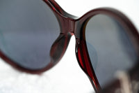 Ann Demeulemeester Sunglasses Oversized Bordeaux Red 925 Silver with Blue Lenses AD6C3SUN - Watches & Crystals