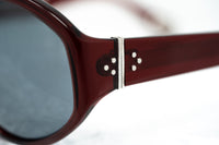 Ann Demeulemeester Sunglasses Oversized Bordeaux Red 925 Silver with Blue Lenses AD6C3SUN - Watches & Crystals