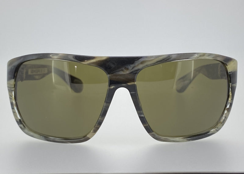 Ann Demeulemeester Sunglasses Oversized Brown Horn 925 Silver with Green Lenses CAT3 AD31C3SUN - Watches & Crystals