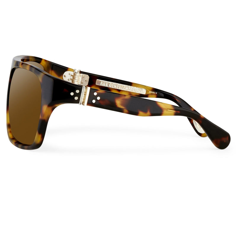 Ann Demeulemeester Sunglasses Oversized Tortoise Shell 925 Silver with Brown Lenses CAT3 AD31C2SUN - Watches & Crystals