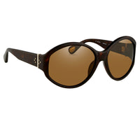 Ann Demeulemeester Sunglasses Oversized Tortoise Shell 925 Silver with Brown Lenses Category 3 AD6C4SUN - Watches & Crystals