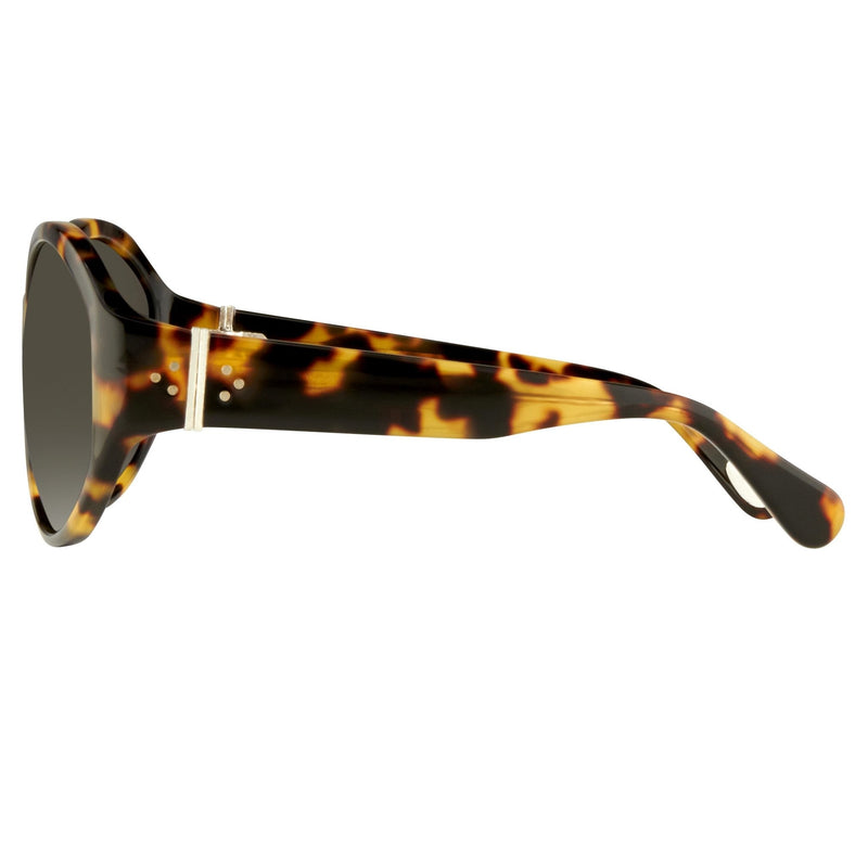 Ann Demeulemeester Sunglasses Oversized Tortoise Shell 925 Silver with Grey Lenses CAT3 AD6C2SUN - Watches & Crystals