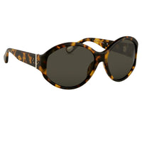 Ann Demeulemeester Sunglasses Oversized Tortoise Shell 925 Silver with Grey Lenses CAT3 AD6C2SUN - Watches & Crystals