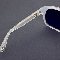 Ann Demeulemeester Sunglasses Oversized White 925 Silver with Grey Lenses AD31C4SUN - Watches & Crystals