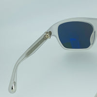 Ann Demeulemeester Sunglasses Oversized White 925 Silver with Grey Lenses AD31C4SUN - Watches & Crystals