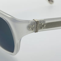 Ann Demeulemeester Sunglasses Oversized White 925 Silver with Grey Lenses AD31C4SUN - Watches & Crystals