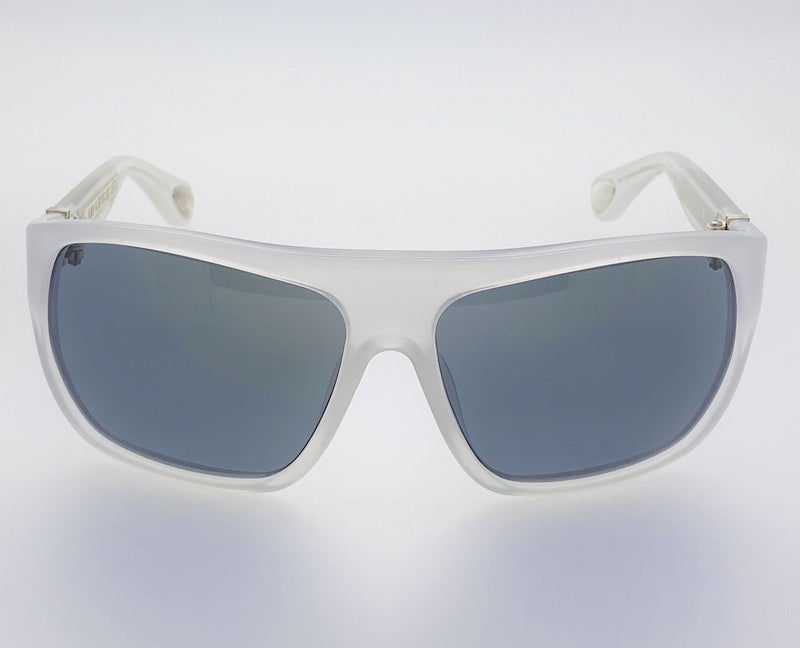 Ann Demeulemeester Sunglasses Oversized White 925 Silver with Grey Lenses AD31C4SUN - Watches & Crystals