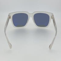 Ann Demeulemeester Sunglasses Oversized White with Grey Lenses 925 Silver AD21C4SUN - Watches & Crystals