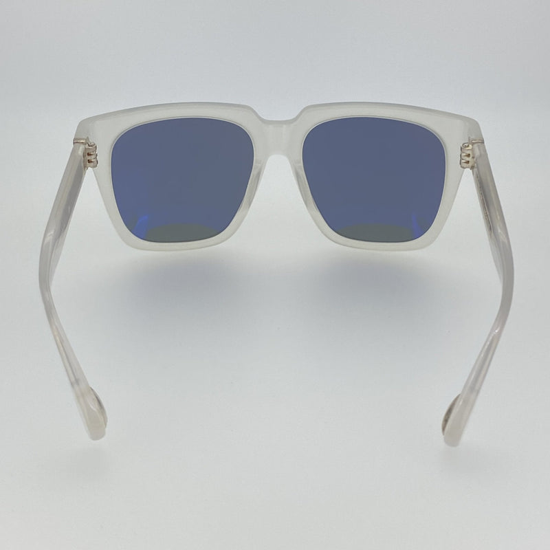 Ann Demeulemeester Sunglasses Oversized White with Grey Lenses 925 Silver AD21C4SUN - Watches & Crystals