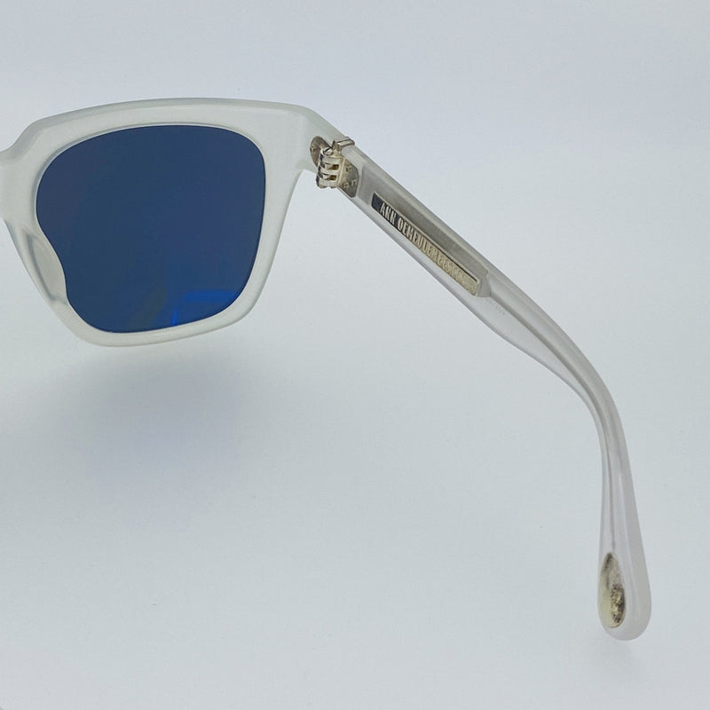 Ann Demeulemeester Sunglasses Oversized White with Grey Lenses 925 Silver AD21C4SUN - Watches & Crystals