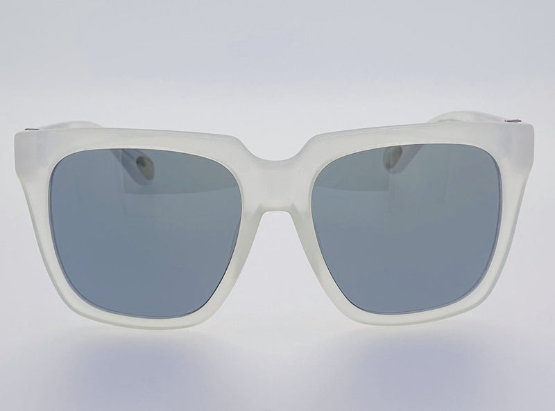 Ann Demeulemeester Sunglasses Oversized White with Grey Lenses 925 Silver AD21C4SUN - Watches & Crystals