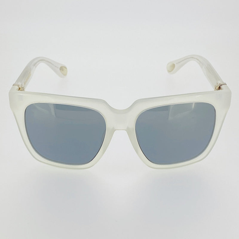 Ann Demeulemeester Sunglasses Oversized White with Grey Lenses 925 Silver AD21C4SUN - Watches & Crystals