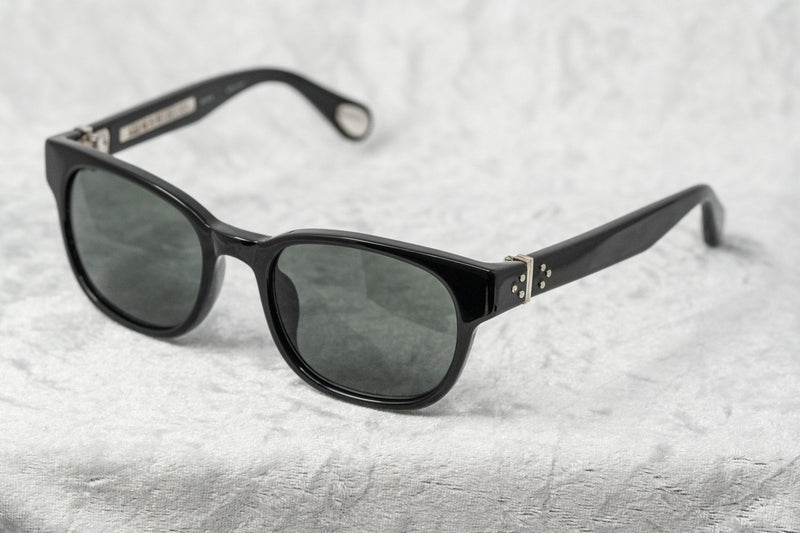 Ann Demeulemeester Sunglasses Rectangular Black 925 Silver with Grey Lenses AD15C6SUN - Watches & Crystals