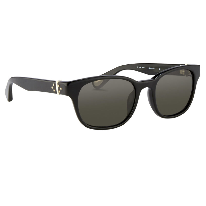 Ann Demeulemeester Sunglasses Rectangular Black 925 Silver with Grey Lenses AD15C6SUN - Watches & Crystals