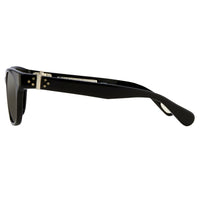 Ann Demeulemeester Sunglasses Rectangular Black 925 Silver with Grey Lenses AD15C6SUN - Watches & Crystals