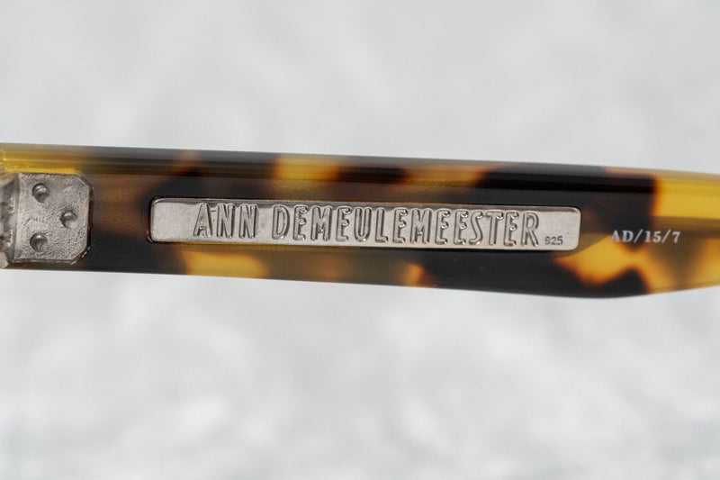 Ann Demeulemeester Sunglasses Rectangular Tortoise Shell 925 Silver with Grey Lenses AD15C7SUN - Watches & Crystals