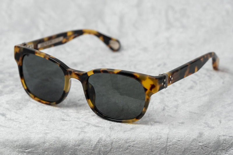 Ann Demeulemeester Sunglasses Rectangular Tortoise Shell 925 Silver with Grey Lenses AD15C7SUN - Watches & Crystals