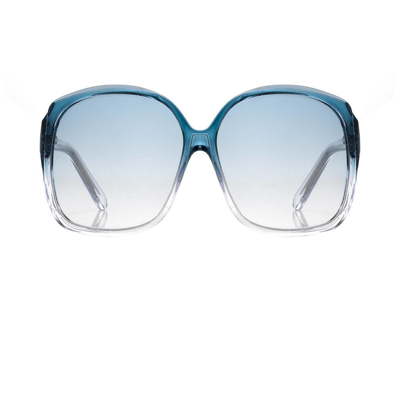 Antonio Berardi Women Sunglasses Oversized Frame Blue/Clear and Blue Graduated Lenses - 9AB2C3PETROL - Watchpilot