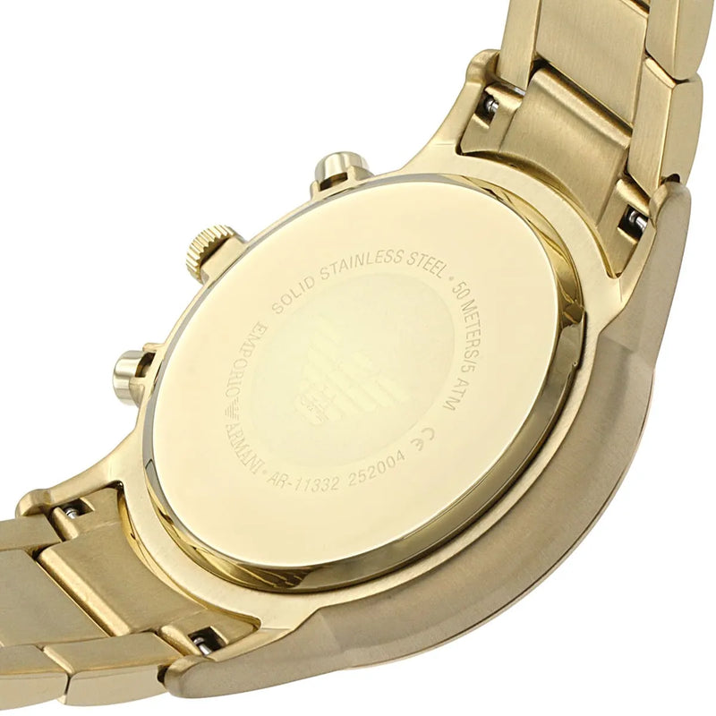 Emporio Armani Men s Chronograph Watch Renato Gold AR11332