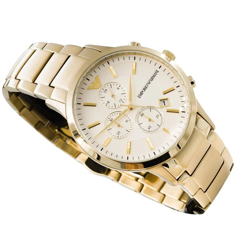 Emporio Armani Men's Chronograph Watch Renato Gold AR11332