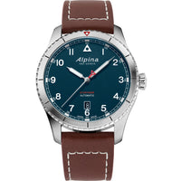 Automatic Watch - Alpina Startimer Pilot Automatic Petroleum Blue 41 MM Watch AL-525NW4S26