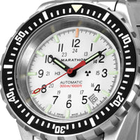 Automatic Watch - Marathon Arctic Edition Large Diver's Automatic (GSAR) - 41mm White Dial No Government Markings Stainless Steel WW194006BRACE-WD