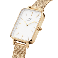 Daniel Wellington Quadro Pressed Evergold Ladies White Watch DW00100556