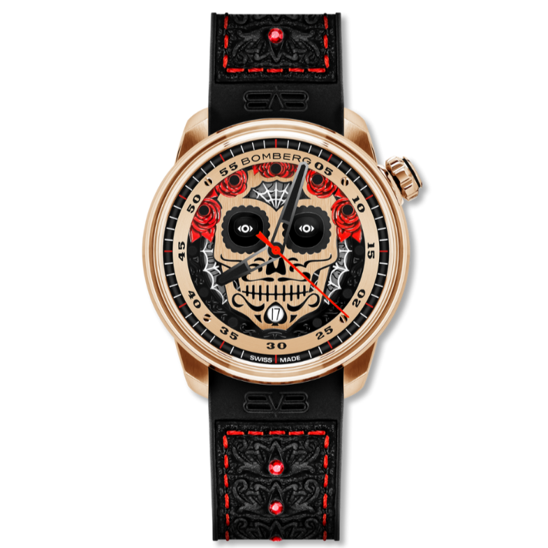 Bomberg Día De Los Muertos Men's Gold Watch CT43APGD.26-3.11