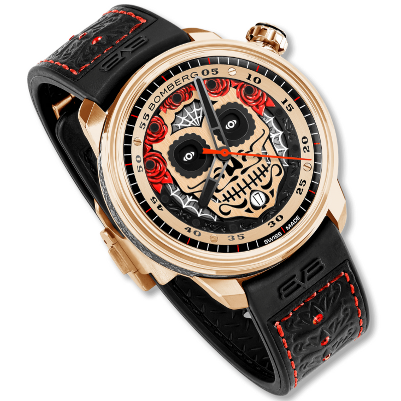 Bomberg Día De Los Muertos Men's Gold Watch CT43APGD.26-3.11