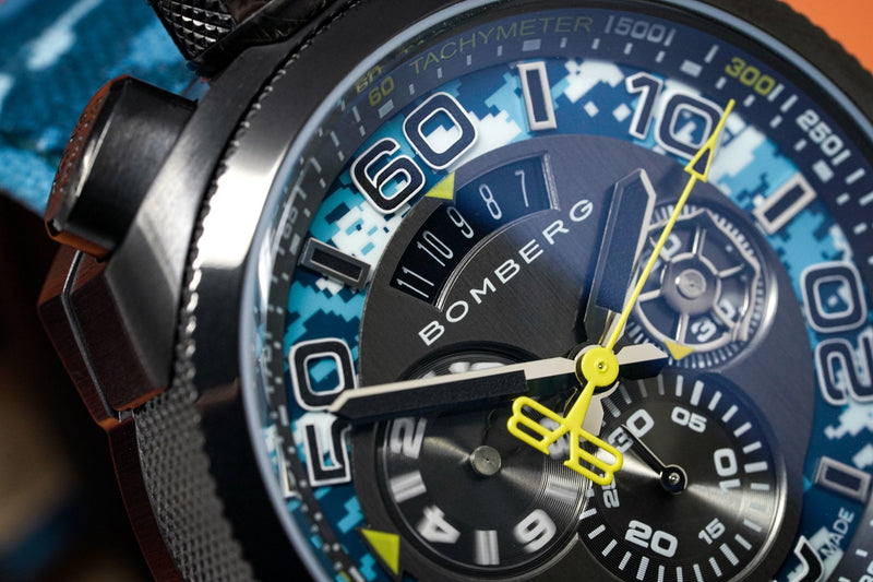 Bomberg BOLT-68 Chronograph Blue Camo - WatchPilot