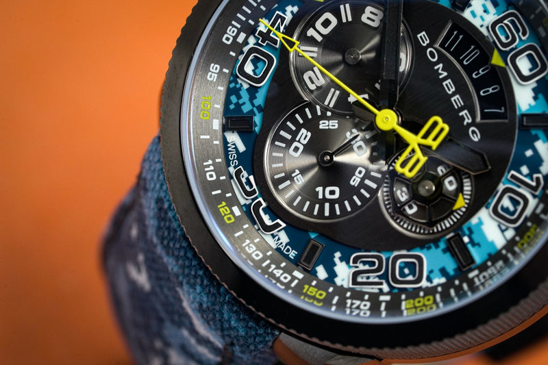 Bomberg BOLT-68 Chronograph Blue Camo - WatchPilot