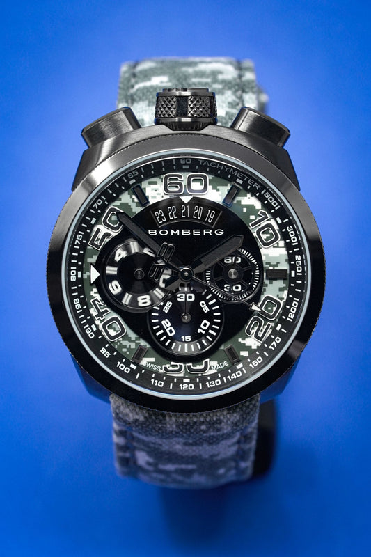 Bomberg BOLT-68 Chronograph Winter Camo - WatchPilot