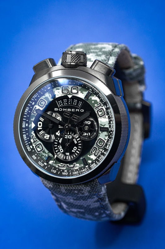 Bomberg BOLT-68 Chronograph Winter Camo - WatchPilot