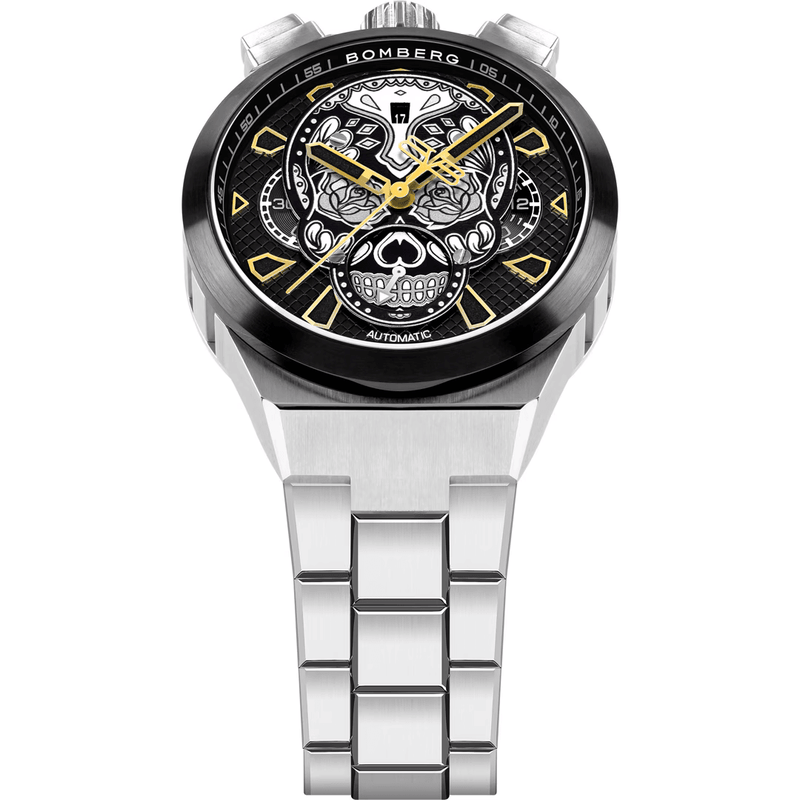 Bomberg Men's Bolt-68 Neo Calaveras Black Silver BF44CHASP.04-4.12