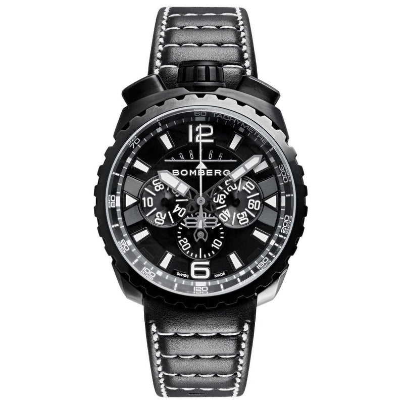 Bomberg Men's Chronograph Watch BOLT-68 Black PVD BS45CHPBA.050-6.3 - WatchPilot