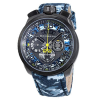 Bomberg Men's Chronograph Watch BOLT-68 Blue Camo Limited Edition BS45CHPGM.035.3 - WatchPilot