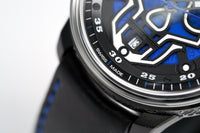 Bomberg Men's Watch BB-01 Black PVD Blue Skull CT43APBA.23-2.11 - WatchPilot