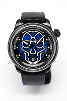 Bomberg Men's Watch BB-01 Black PVD Blue Skull CT43APBA.23-2.11 - WatchPilot